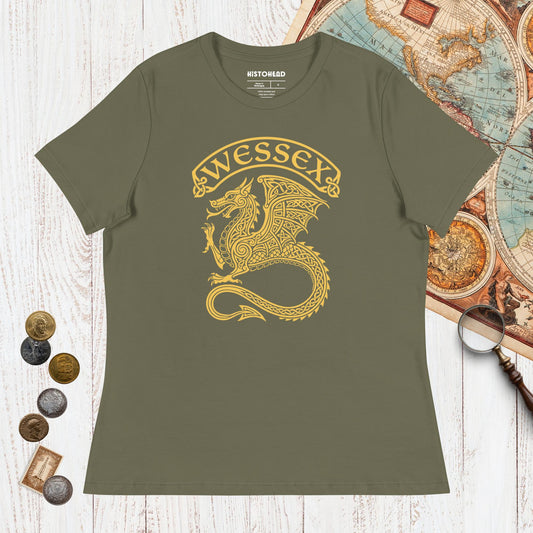 Military Green Wessex Dragon - Women's Tee - history buff gift by HistoHead