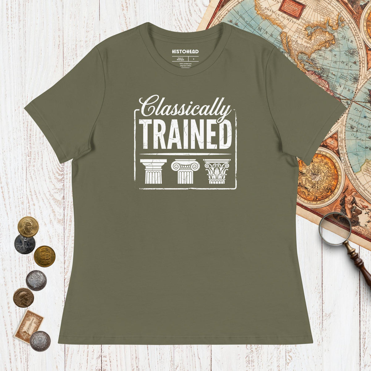 Military Green Classically Trained - Women's Tee - history buff gift by HistoHead