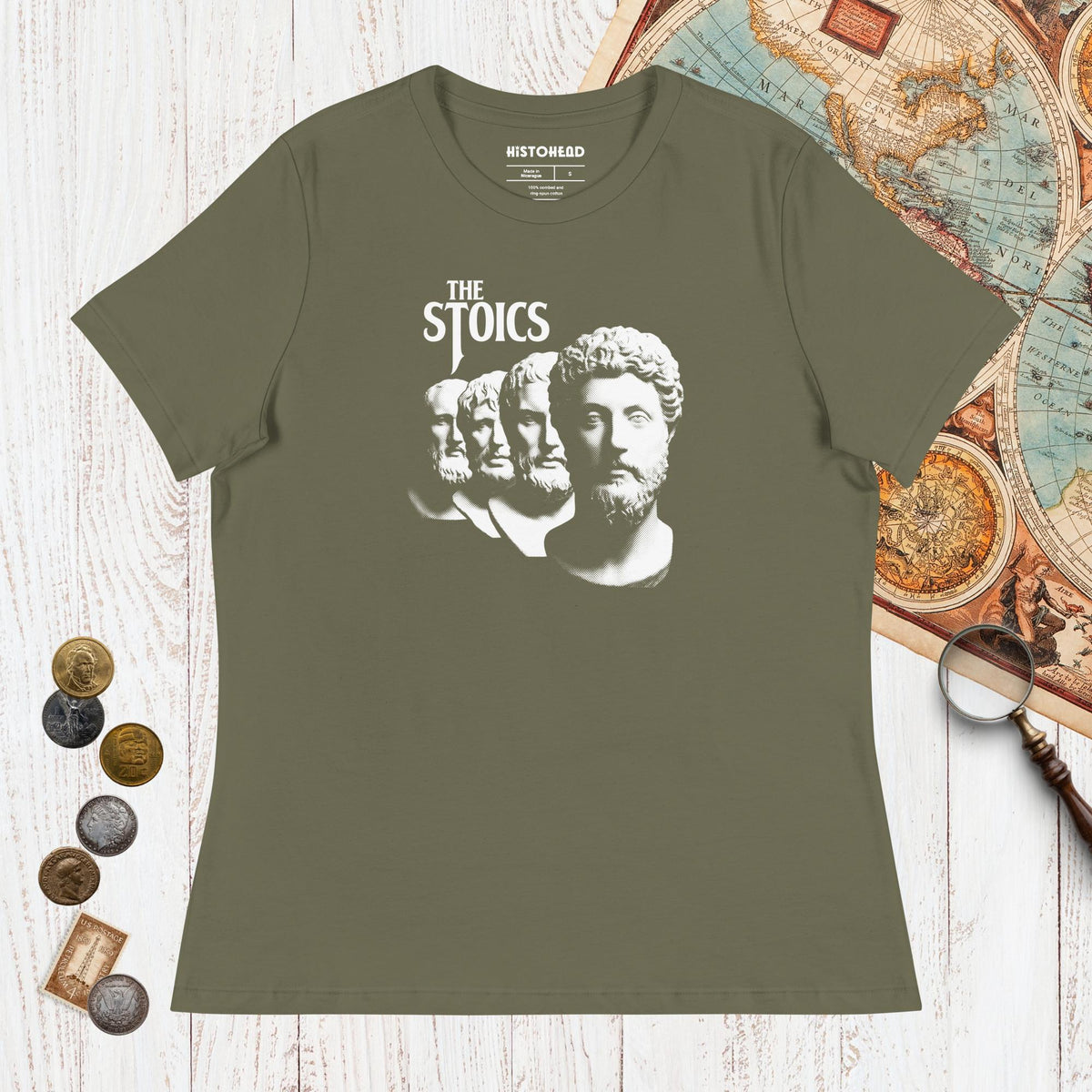 Military Green The Stoics Band - Women's Tee - history buff gift by HistoHead