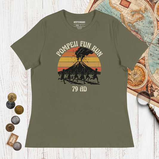 Military Green Pompeii Fun Run Retro - Women's Tee - history buff gift by HistoHead