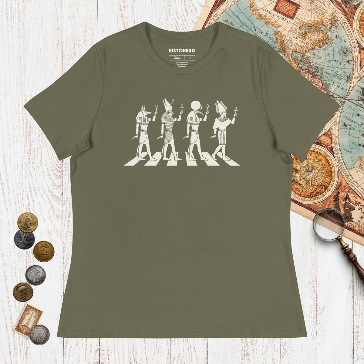 Military Green Nile Road - Women's Tee - history buff gift by HistoHead
