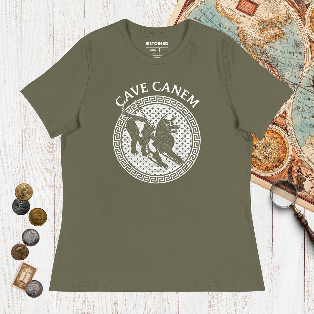 Military Green Cave Canem - Women's Tee - history buff gift by HistoHead