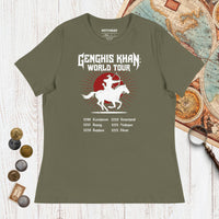 Military Green Genghis Khan World Tour - Women's Tee - history buff gift by HistoHead
