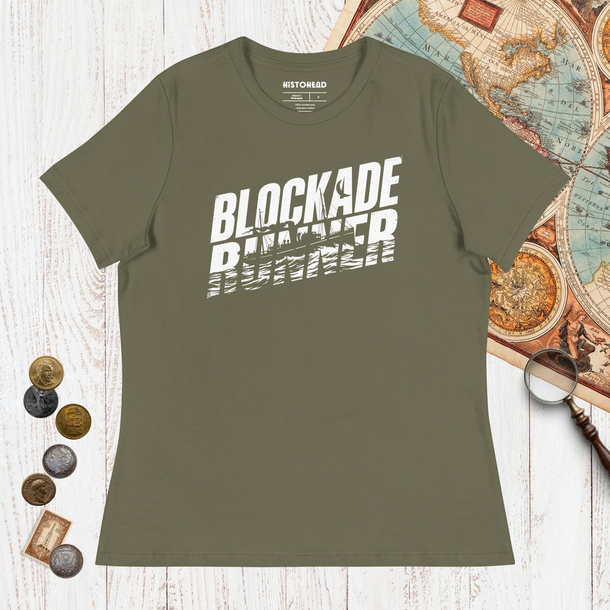 Military Green Blockade Runner - Women's Tee - history buff gift by HistoHead