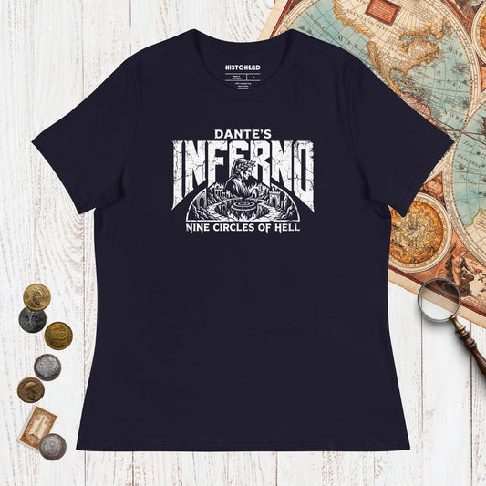 Navy Dante's Inferno - Women's Tee - history buff gift by HistoHead