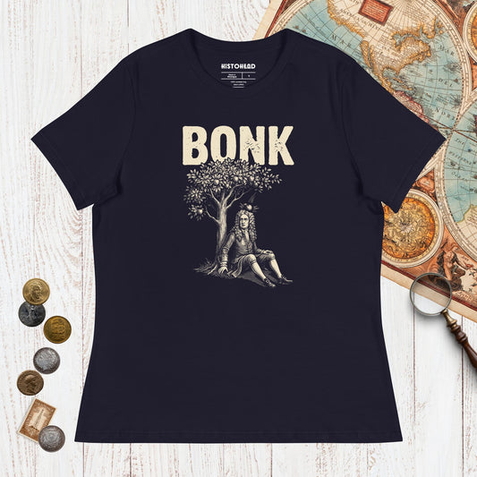 Navy Newton Bonk - Women's Tee - history buff gift by HistoHead