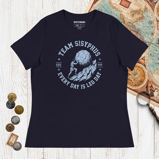 Navy Team Sisyphus - Women's Tee - history buff gift by HistoHead