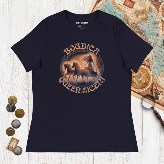 Navy Boudica Queen of the Iceni - Women's Tee - history buff gift by HistoHead