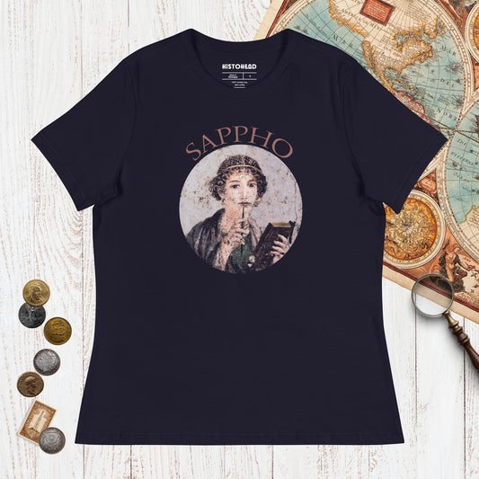 Navy Sappho - Women's Tee - history buff gift by HistoHead