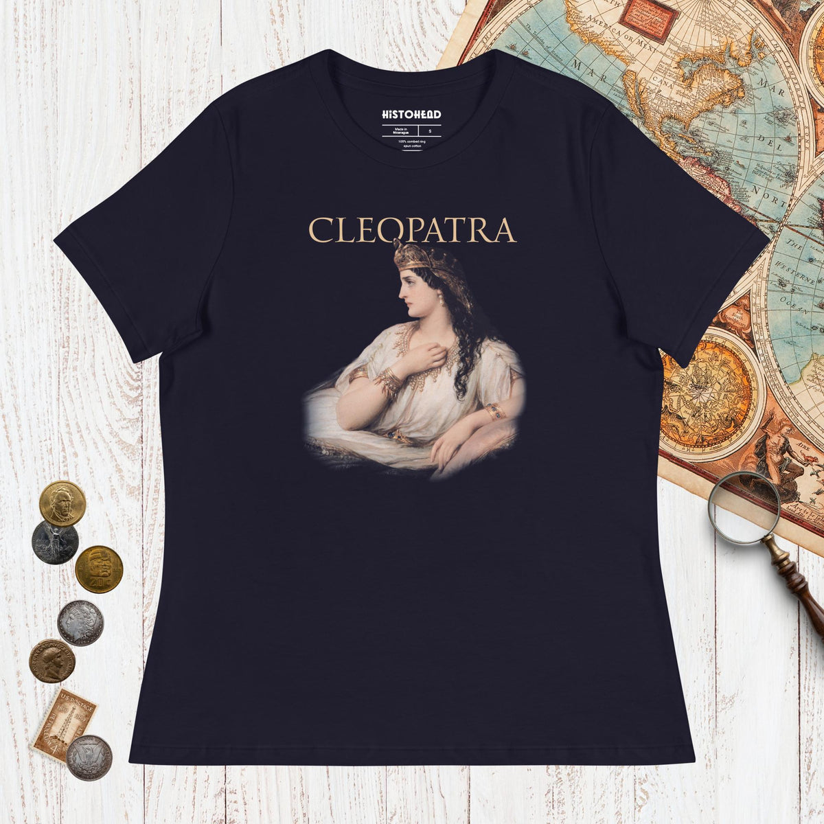 Navy Cleopatra Art - Women's Tee - history buff gift by HistoHead