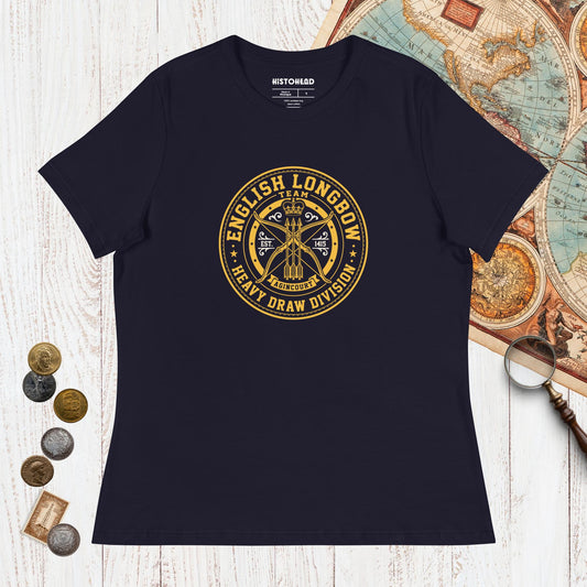 Navy English Longbow Heavy Draw Division - Women's Tee - history buff gift by HistoHead