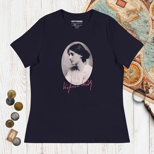 Navy Virginia Woolf - Women's Tee - history buff gift by HistoHead