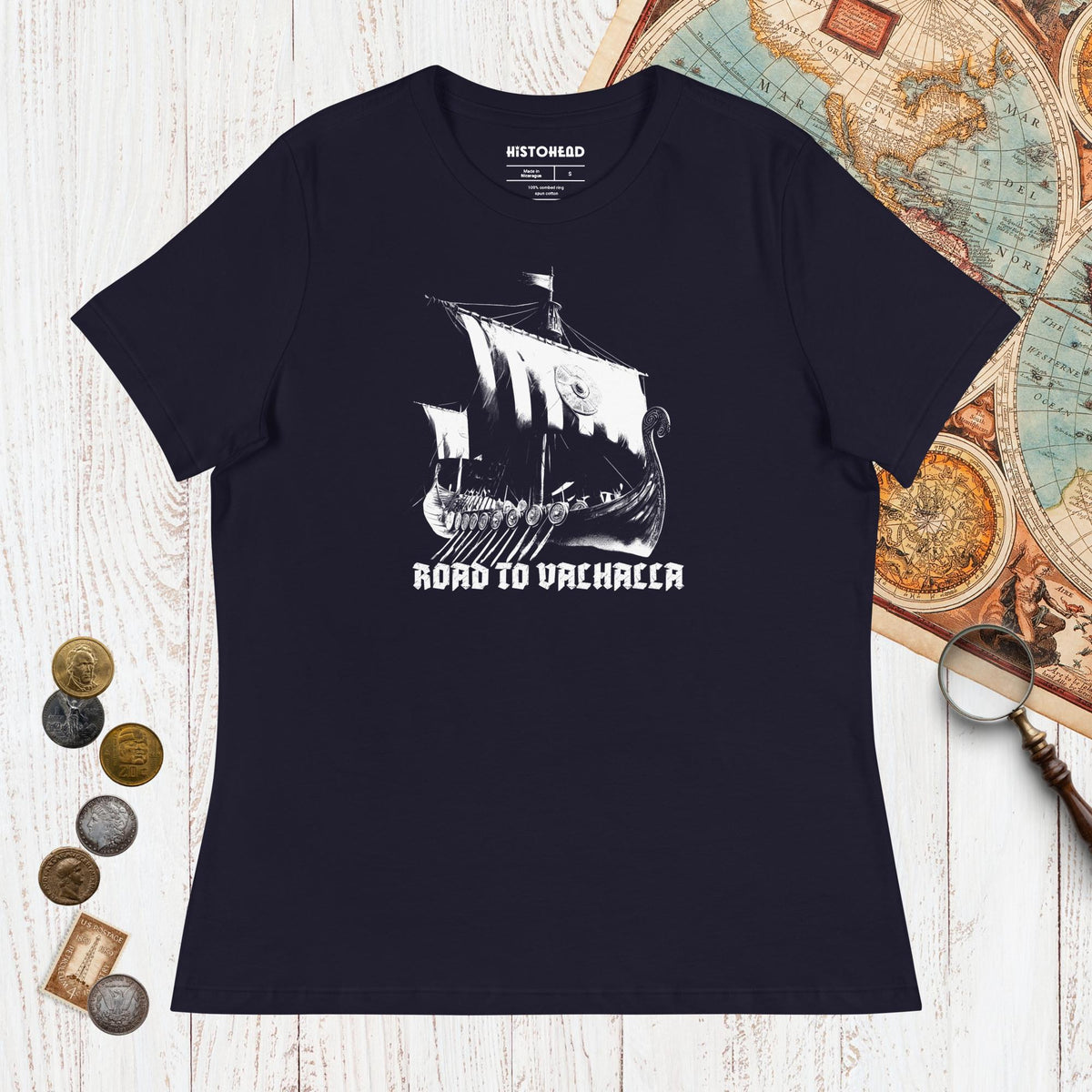 Navy Road to Valhalla - Women's Tee - history buff gift by HistoHead