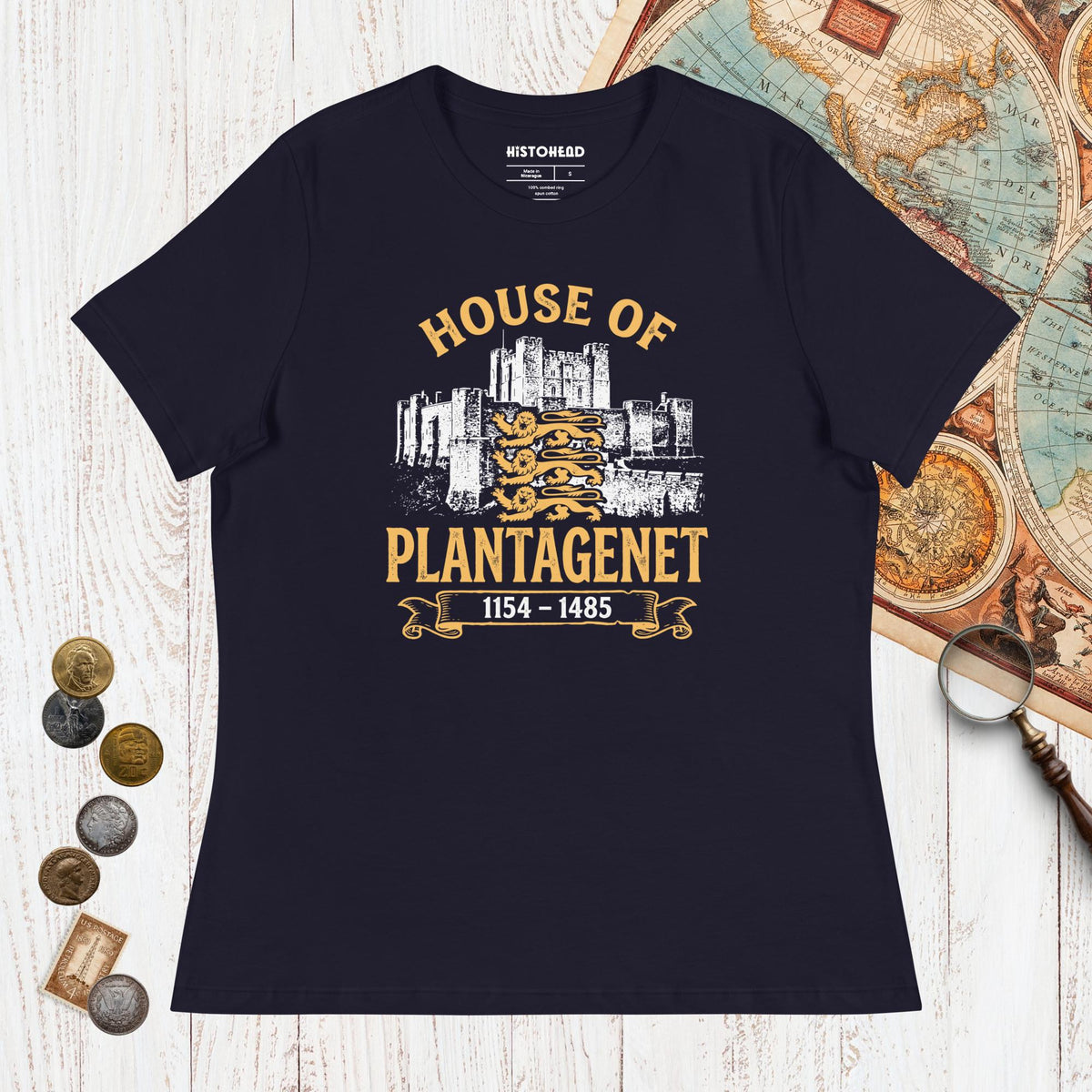 Navy House of Plantagenet - Women's Tee - history buff gift by HistoHead