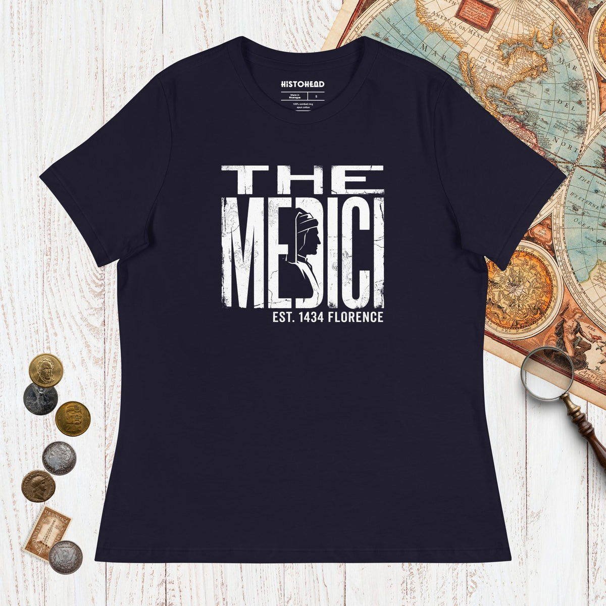 Navy The Medici - Women's Tee - history buff gift by HistoHead