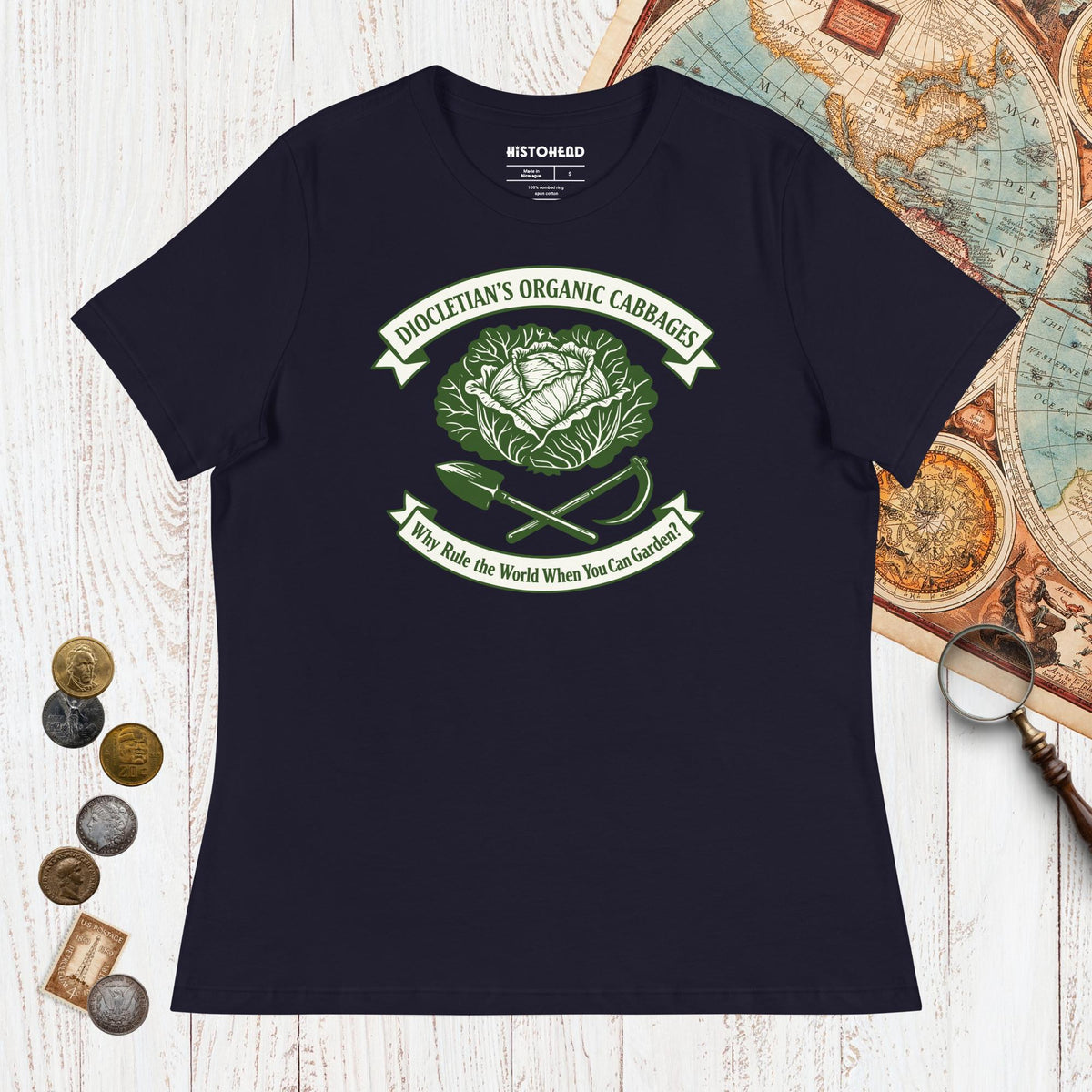 Navy Diocletian's Cabbage - Women's Tee - history buff gift by HistoHead