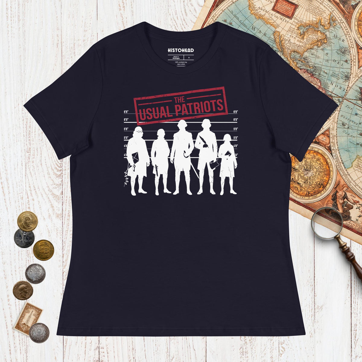 Navy The Usual Patriots - Women's Tee - history buff gift by HistoHead