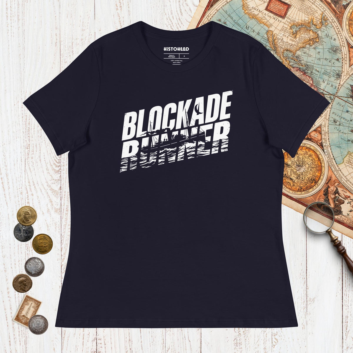 Navy Blockade Runner - Women's Tee - history buff gift by HistoHead
