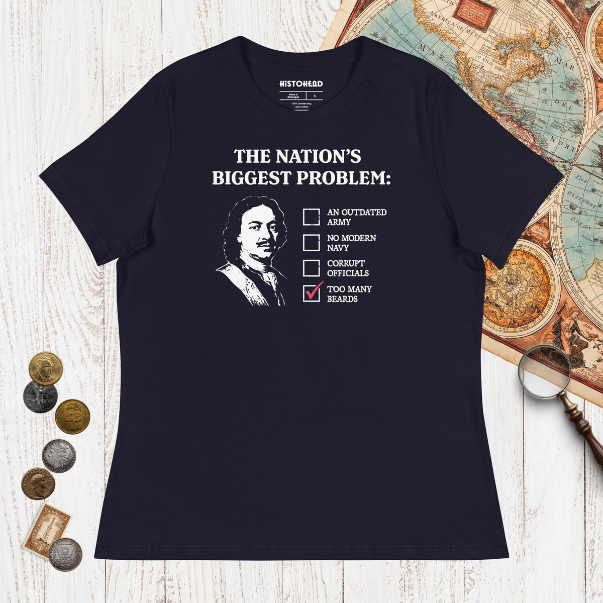 Navy Peter the Great's Beard Tax - Women's Tee - history buff gift by HistoHead