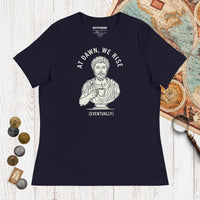 Navy At Dawn We Rise - Women's Tee - history buff gift by HistoHead