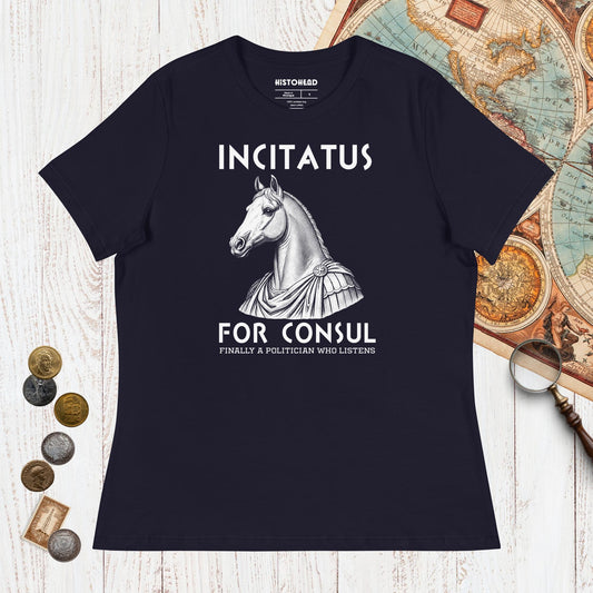 Navy Incitatus For Consul - Women's Tee - history buff gift by HistoHead