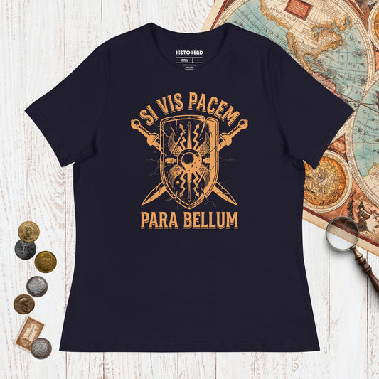 Navy Si Vis Pacem Para Bellum Scutum - Women's Tee - history buff gift by HistoHead
