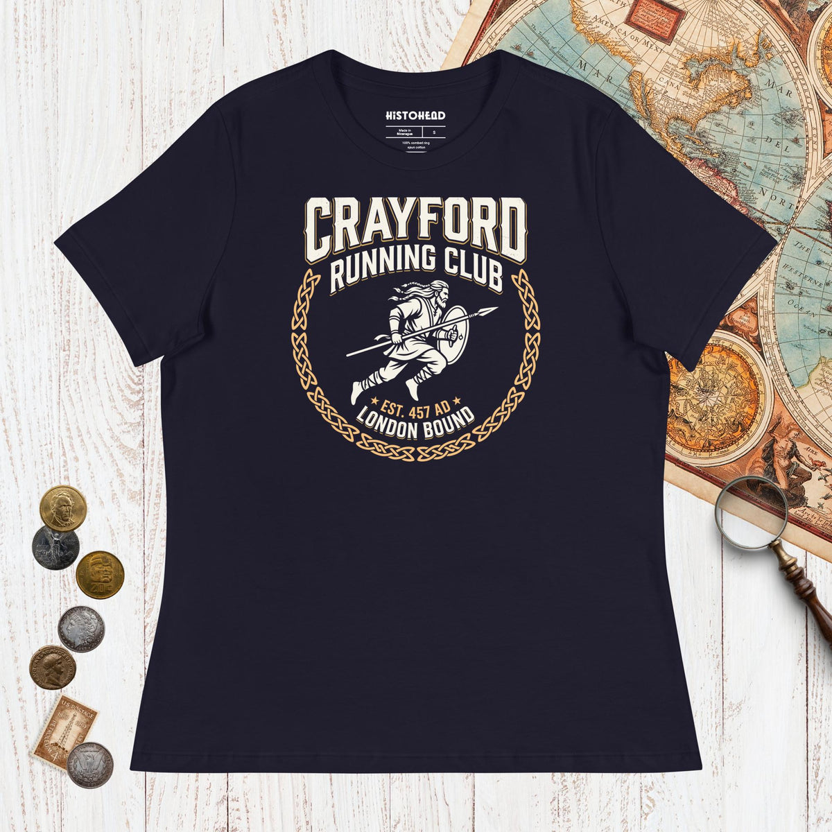 Navy Crayford Running Club - Women's Tee - history buff gift by HistoHead