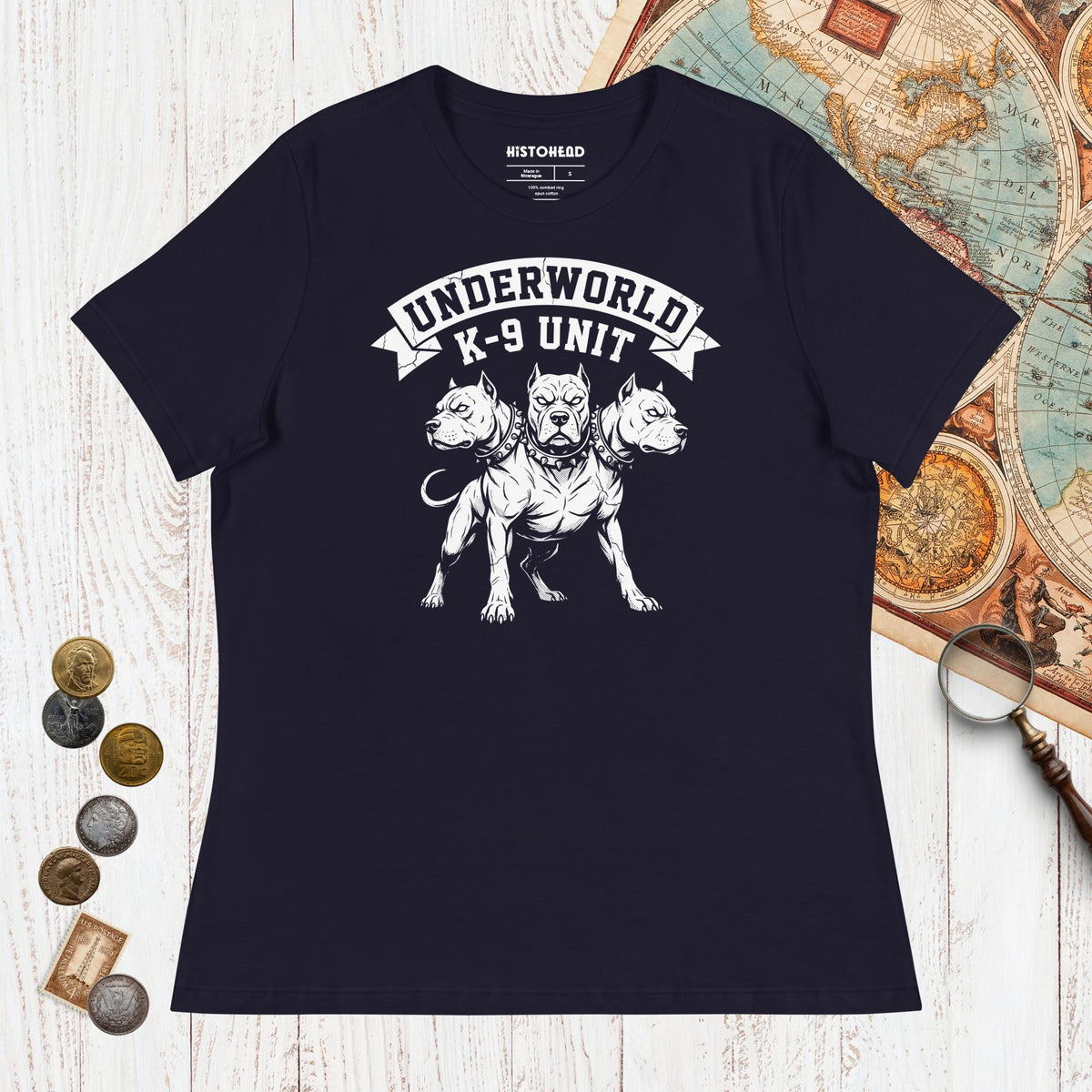 Navy Cerberus Underworld K-9 Unit - Women's Tee - history buff gift by HistoHead