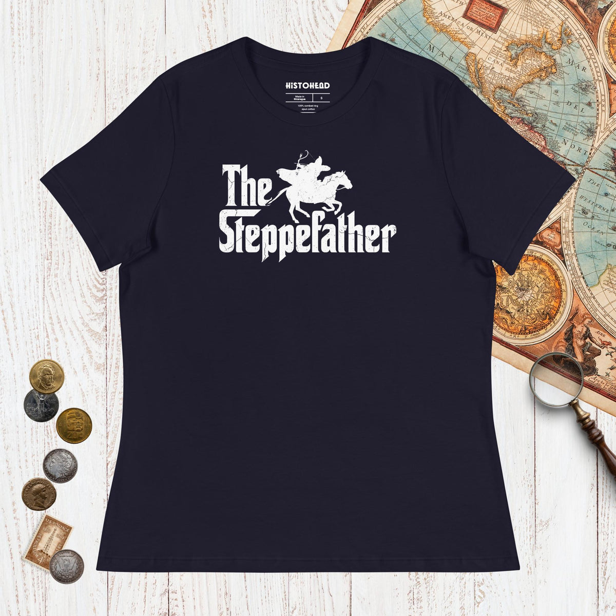 Navy The Steppefather Parthian Shot - Women's Tee - history buff gift by HistoHead