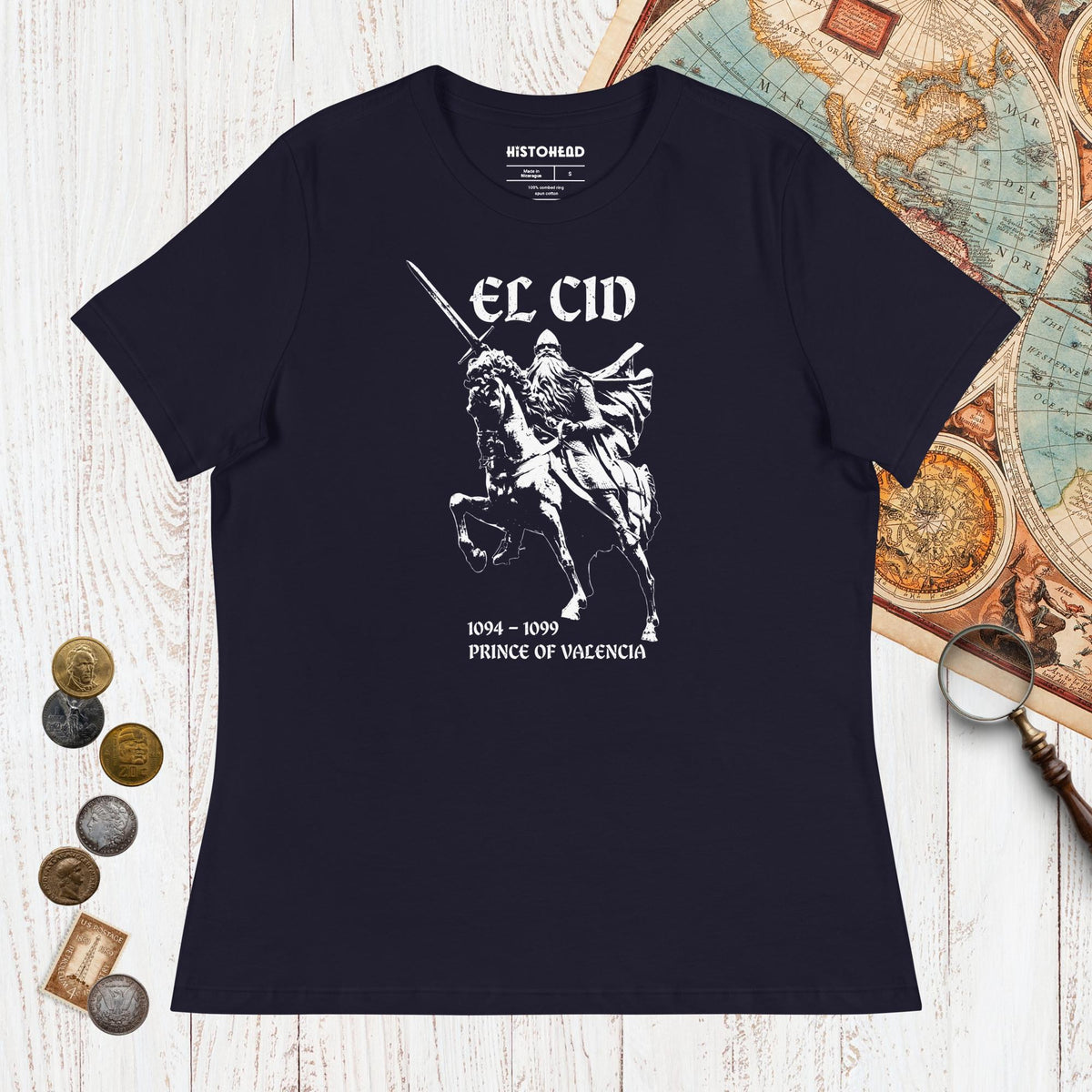 Navy El Cid Prince of Valencia - Women's Tee - history buff gift by HistoHead