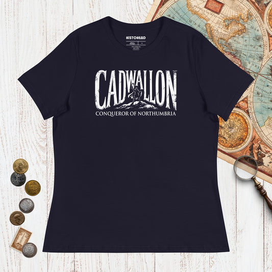 Navy Cadwallon Conqueror of Northumbria - Women's Tee - history buff gift by HistoHead