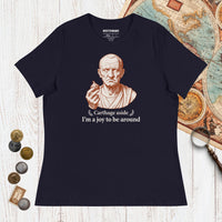 Navy Cato Carthage Aside I'm a Joy to Be Around - Women's Tee - history buff gift by HistoHead