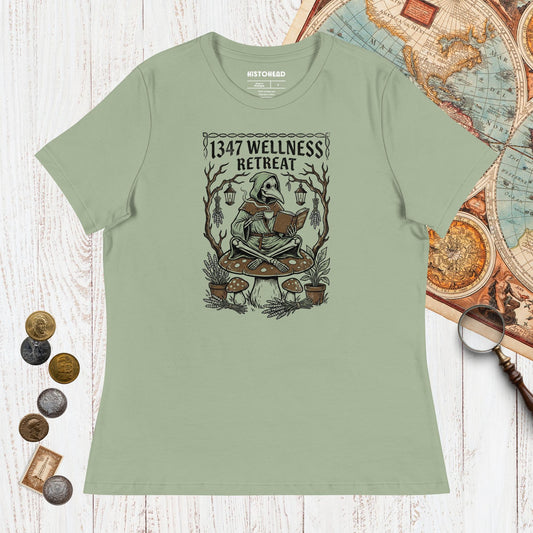 Sage Plague Doctor Wellness Retreat - Women's Tee - history buff gift by HistoHead