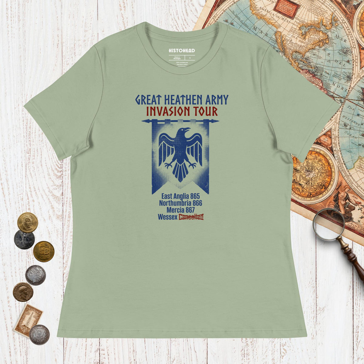 Sage Great Heathen Army Invasion Tour - Women's Tee - history buff gift by HistoHead