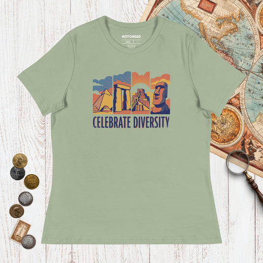 Sage Celebrate Diversity Stone Wonders Edition - Women's Tee - history buff gift by HistoHead