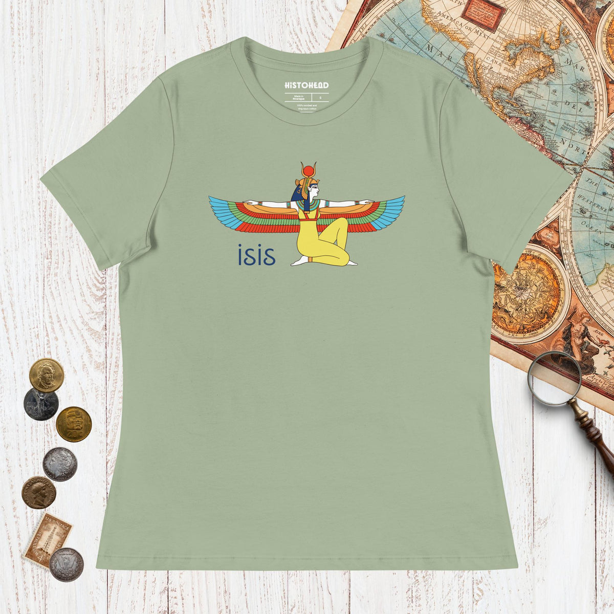 Sage Egyptian Goddess Isis - Women's Tee - history buff gift by HistoHead