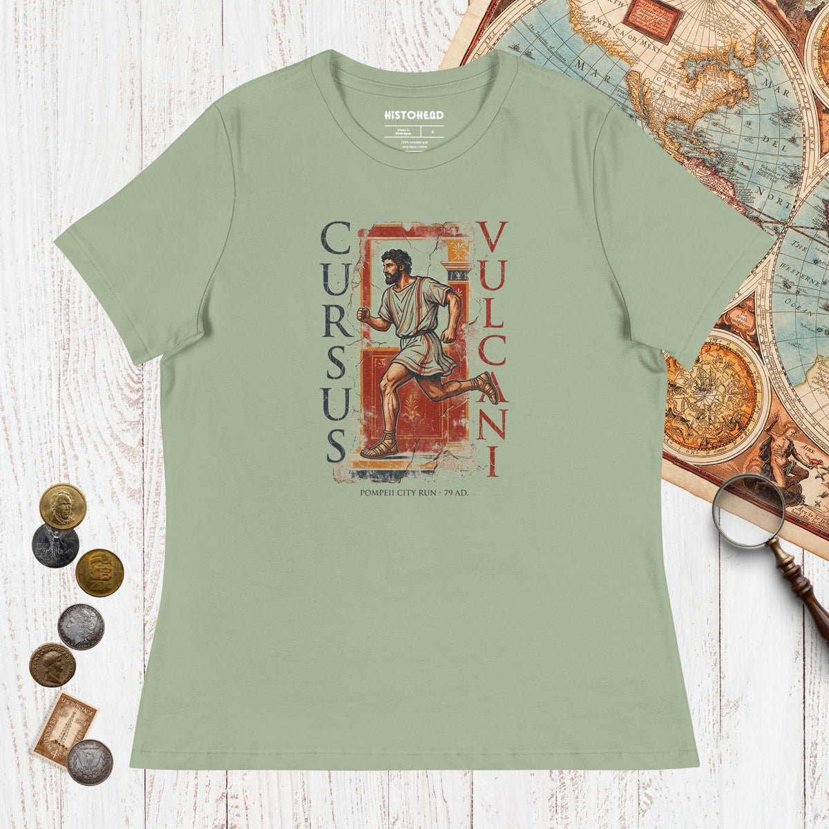 Sage Pompeii Cursus Vulcani - Women's Tee - history buff gift by HistoHead