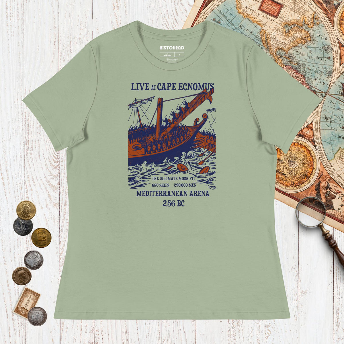 Sage Battle of Cape Ecnomus - Women's Tee - history buff gift by HistoHead