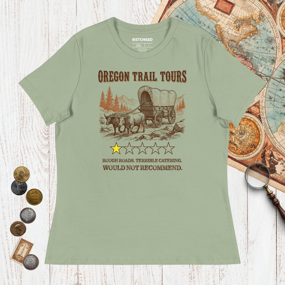 Sage Oregon Trail Tours Review - Women's Tee - history buff gift by HistoHead