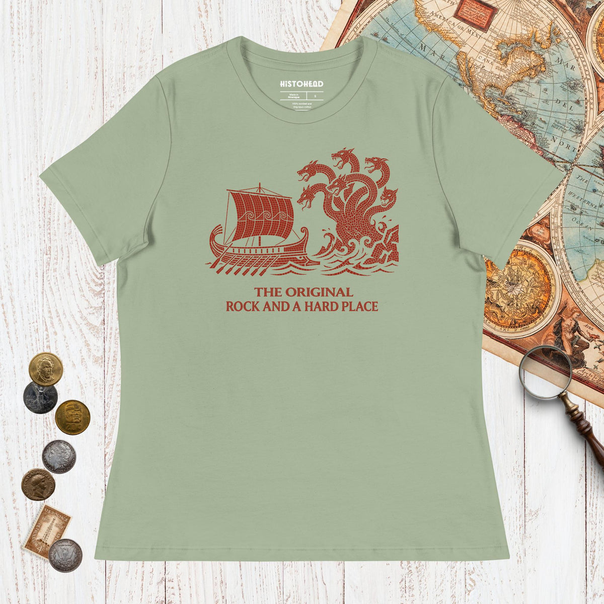 Sage Odyssey Rock and a Hard Place - Women's Tee - history buff gift by HistoHead